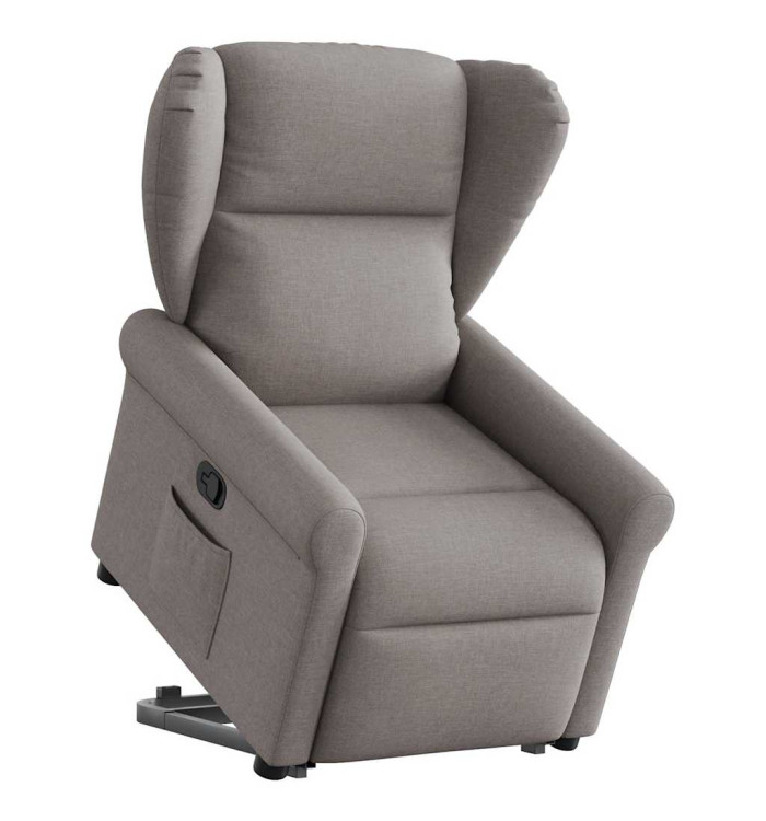 Fauteuil inclinable taupe tissu | Mobilier & Déco