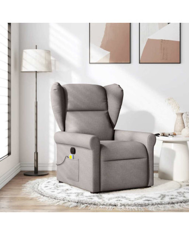 Fauteuil de massage inclinable Taupe Tissu | Mobilier & Déco