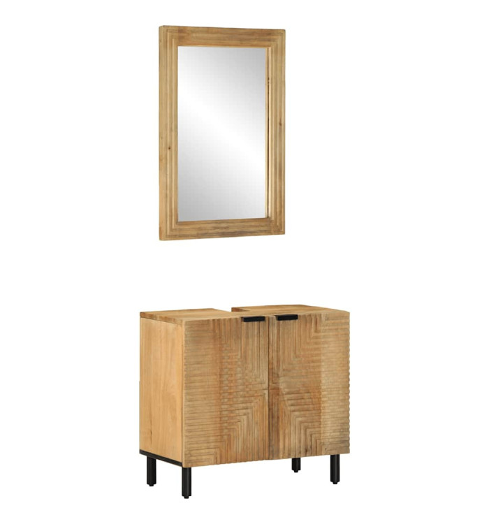Ensemble de meubles salle de bain 2 pcs marron | Mobilier & Déco