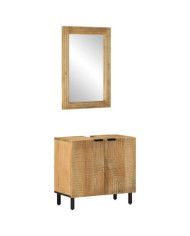Ensemble de meubles salle de bain 2 pcs marron | Mobilier & Déco