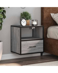 Tables de chevet murales 2 pcs sonoma gris 40x31x39,5 cm | Mobilier & Déco