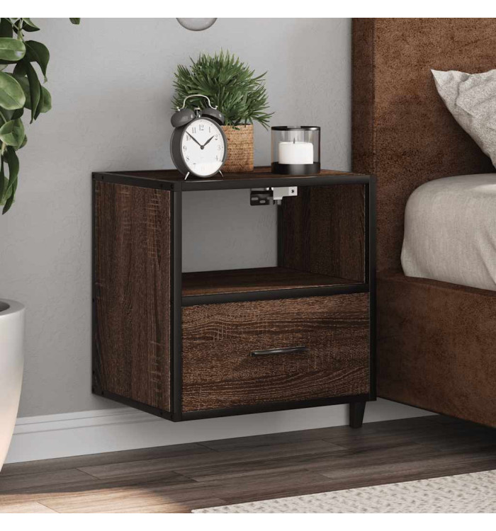 Tables de chevet murales 2 pcs chêne marron 40x31x39,5 cm | Mobilier & Déco