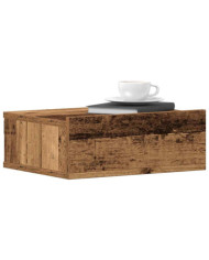 Tables de chevet flottantes 2 pcs vieux bois bois d'ingénierie | Mobilier & Déco