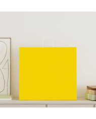 Sacs en papier 50 pcs avec poignées jaune 54x15x49 cm | Mobilier & Déco