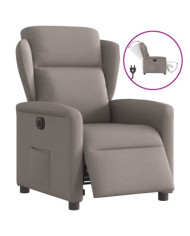 Fauteuil inclinable électrique Taupe Tissu | Mobilier & Déco