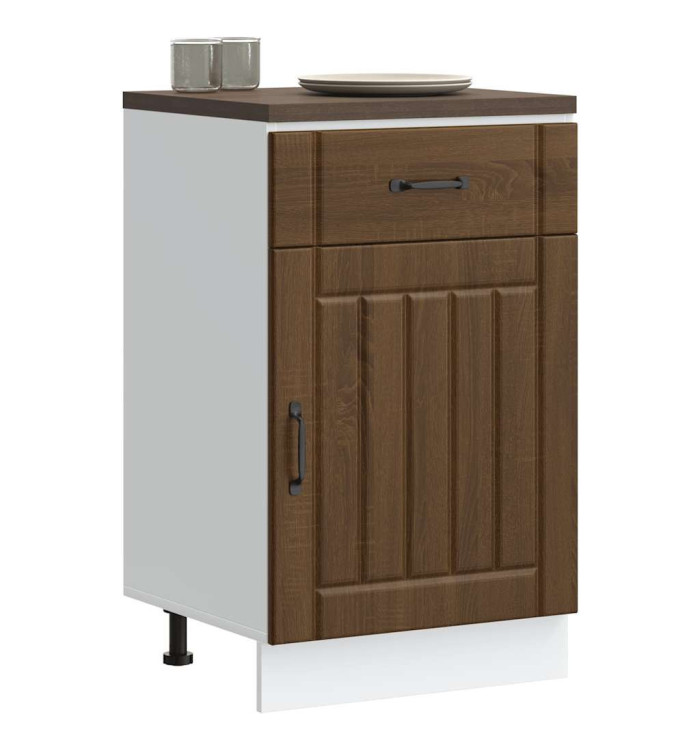 Armoire de cuisine Lucca chêne marron bois ingénierie | Mobilier & Déco