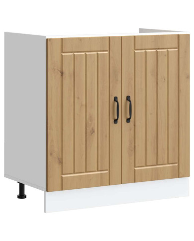 Meuble de base de lavabo Lucca chêne artisanal bois ingénierie | Mobilier & Déco
