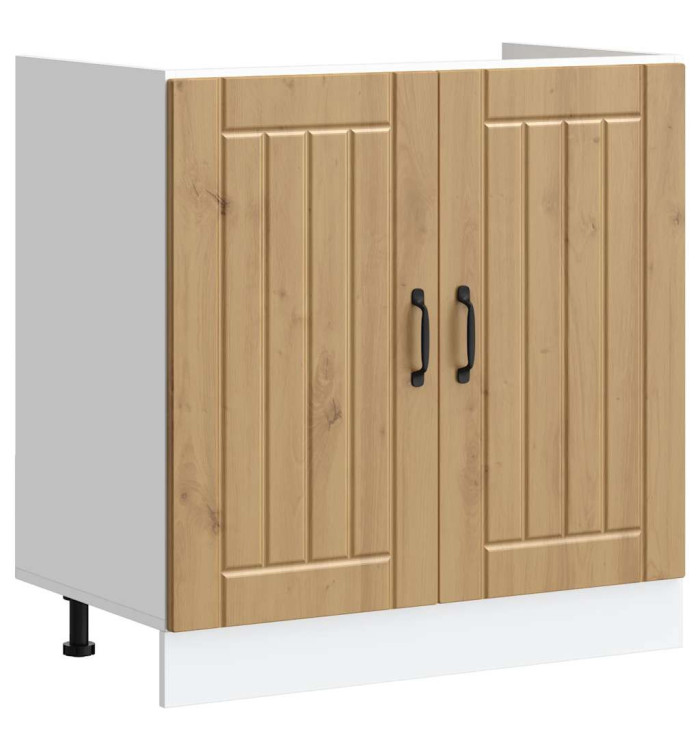 Meuble de base de lavabo Lucca chêne artisanal bois ingénierie | Mobilier & Déco
