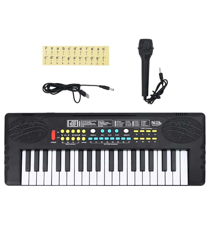 Clavier de piano électrique 37 touches et microphone d'enfants | Mobilier & Déco