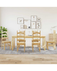 Ensemble à manger Panama 7 pcs bois de pin massif | Mobilier & Déco