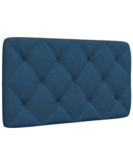 Coussin de tête de lit bleu 90 cm tissu | Mobilier & Déco