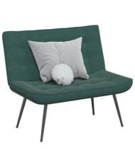 Banc gris foncé 110x74x84 cm velours | Mobilier & Déco