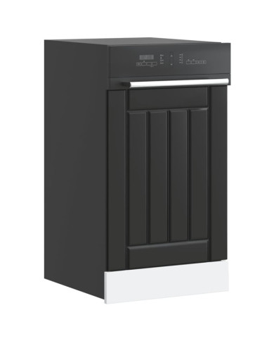 Panneau de lave-vaisselle Lucca noir bois d'ingénierie | Mobilier & Déco