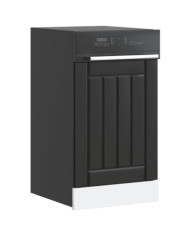 Panneau de lave-vaisselle Lucca noir bois d'ingénierie | Mobilier & Déco