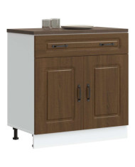Armoire de cuisine Kalmar chêne marron bois d'ingénierie | Mobilier & Déco
