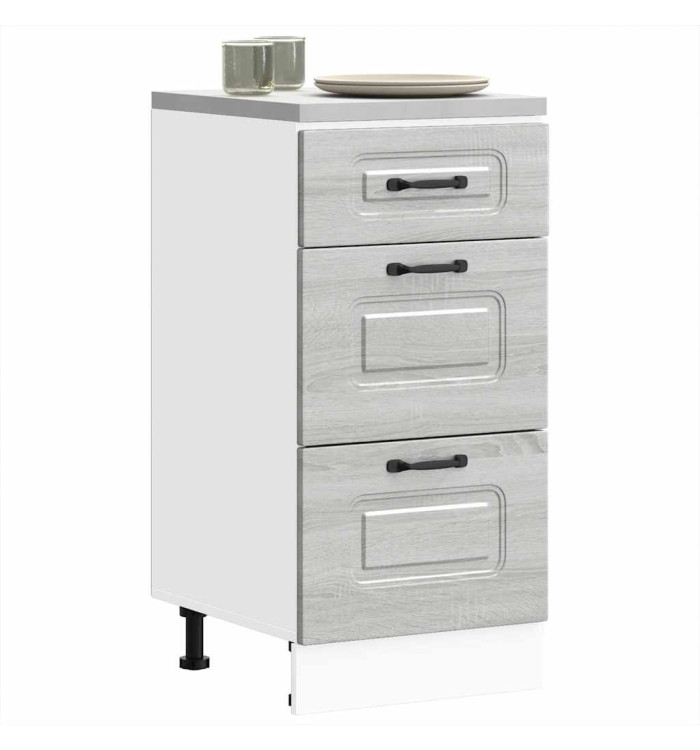 Armoire de cuisine Kalmar sonoma gris bois d'ingénierie | Mobilier & Déco