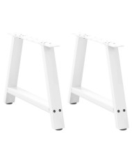 Pieds de table basse en forme de A 2 pièces Blanc 70 x (42-43) cm Acier | Mobilier & Déco