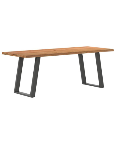 Table à manger et bord naturel bois massif chêne rectangulaire | Mobilier & Déco