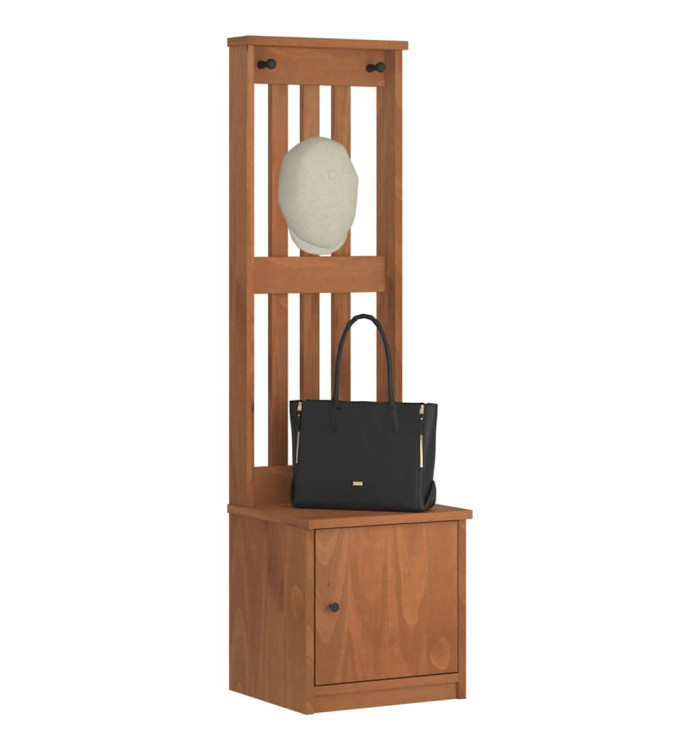 Portemanteau SANDENS 45x40x159,5 cm bois massif pin | Mobilier & Déco