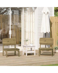 Chaises de jardin lot de 2 cire marron 60x52,5x72 cm | Mobilier & Déco