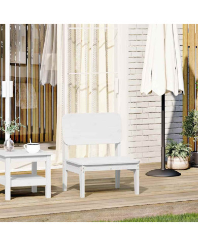 Chaise de jardin blanc 60x52,5x72 cm bois de pin massif | Mobilier & Déco
