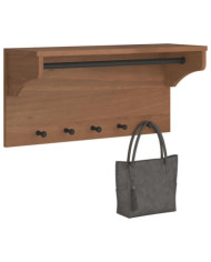 Porte-manteau mural SANDNES 87x30x42 cm bois massif pin | Mobilier & Déco