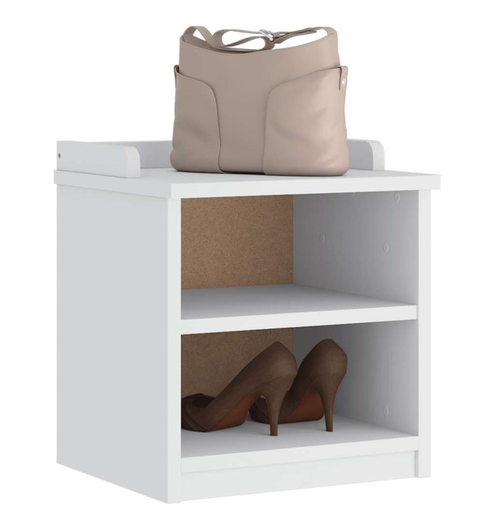 Banc de couloir SANDNES blanc 45x40x50 cm bois de pin massif | Mobilier & Déco