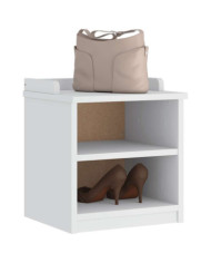 Banc de couloir SANDNES blanc 45x40x50 cm bois de pin massif | Mobilier & Déco