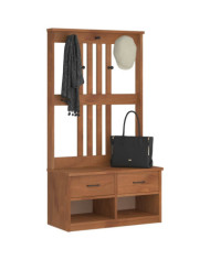 Portemanteau SANDENS 87x40x159,5 cm bois massif pin | Mobilier & Déco