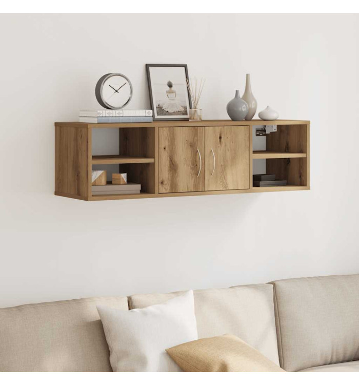 Armoire murale chêne artisanal 101x30x29 cm bois d'ingénierie | Mobilier & Déco