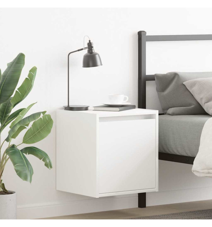 Tables de chevet murales 2 pcs blanc 38x34x40 cm | Mobilier & Déco