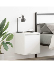 Tables de chevet murales 2 pcs blanc 38x34x40 cm | Mobilier & Déco