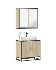 Ensemble de meubles de salle de bain 2 pcs chêne sonoma | Mobilier & Déco
