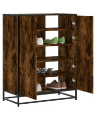 Meuble à chaussures chêne fumé bois d'ingénierie et métal | Mobilier & Déco