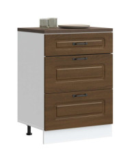 Armoire de cuisine Kalmar chêne marron bois d'ingénierie | Mobilier & Déco