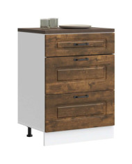 Armoire de cuisine Kalmar chêne fumé bois d'ingénierie | Mobilier & Déco