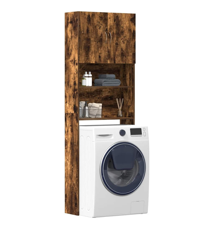 Armoire de machine à laver chêne fumé bois d'ingénierie | Mobilier & Déco