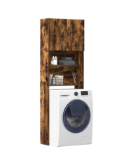 Armoire de machine à laver chêne fumé bois d'ingénierie | Mobilier & Déco