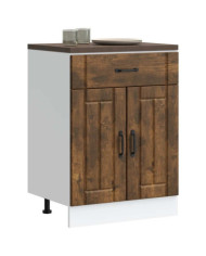 Armoire de cuisine Lucca chêne fumé bois ingénierie | Mobilier & Déco