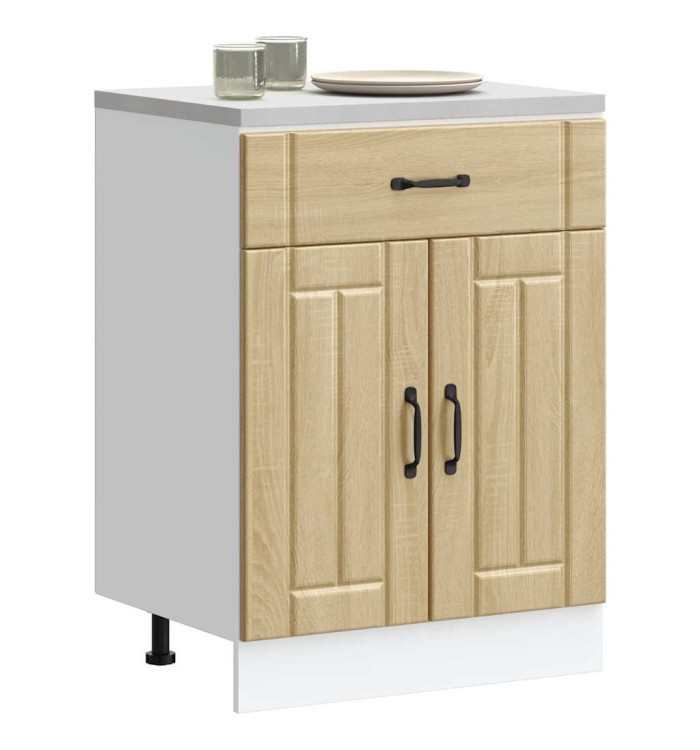 Armoire de cuisine Lucca chêne sonoma bois ingénierie | Mobilier & Déco