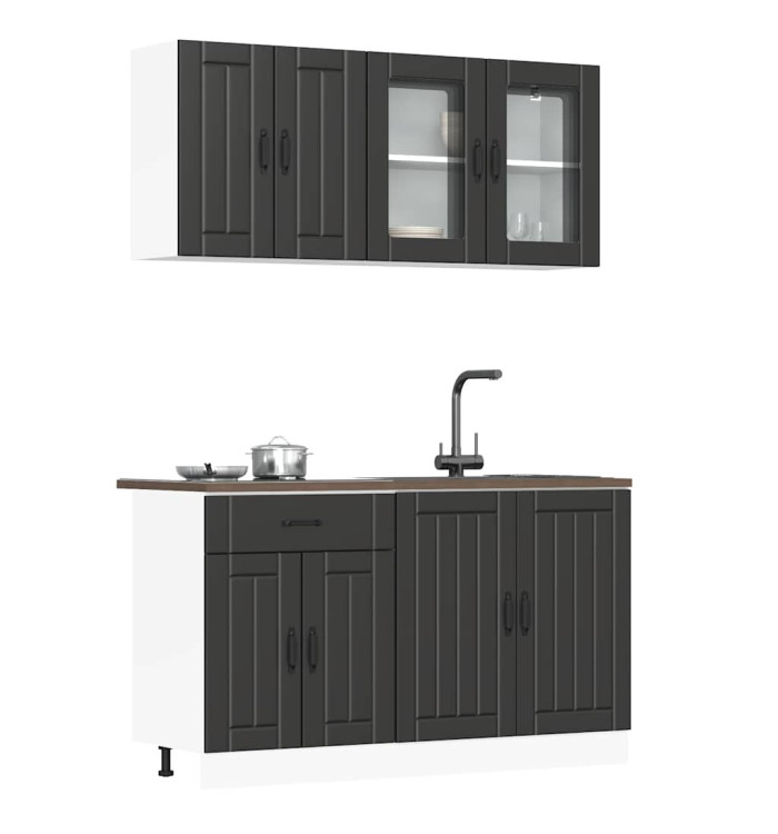 Ensemble d'armoires de cuisine 4 pcs Kalmar bois d'ingénierie | Mobilier & Déco