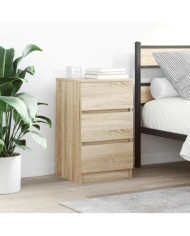 Tables de chevet avec 3 tiroirs 2 pcs chêne sonoma 39x35x65 cm | Mobilier & Déco