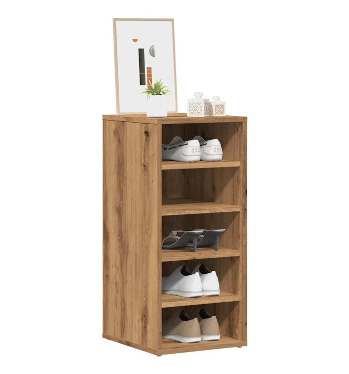 Armoire à chaussures chêne artisanal bois d'ingénierie | Mobilier & Déco
