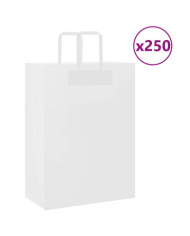 Sacs en papier 250 pcs avec poignées blanc 32x17x44 cm | Mobilier & Déco