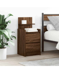 Tables de chevet avec 2 tiroirs 2 pcs chêne marron 38x34x80 cm | Mobilier & Déco