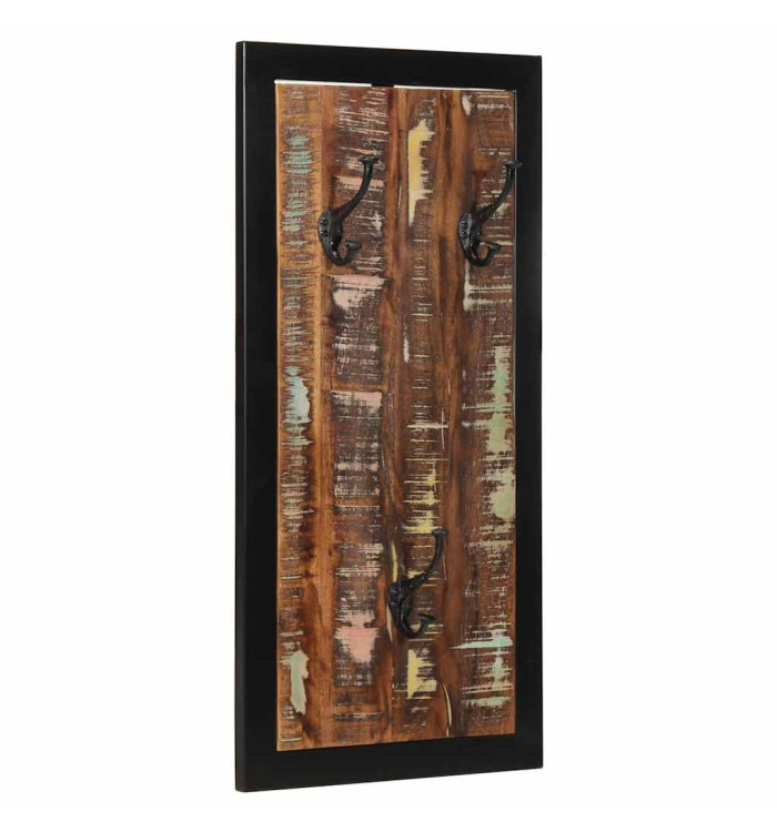 Porte-manteau multicolore 40x2x80 cm bois massif récupération | Mobilier & Déco