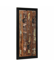 Porte-manteau multicolore 40x2x80 cm bois massif récupération | Mobilier & Déco