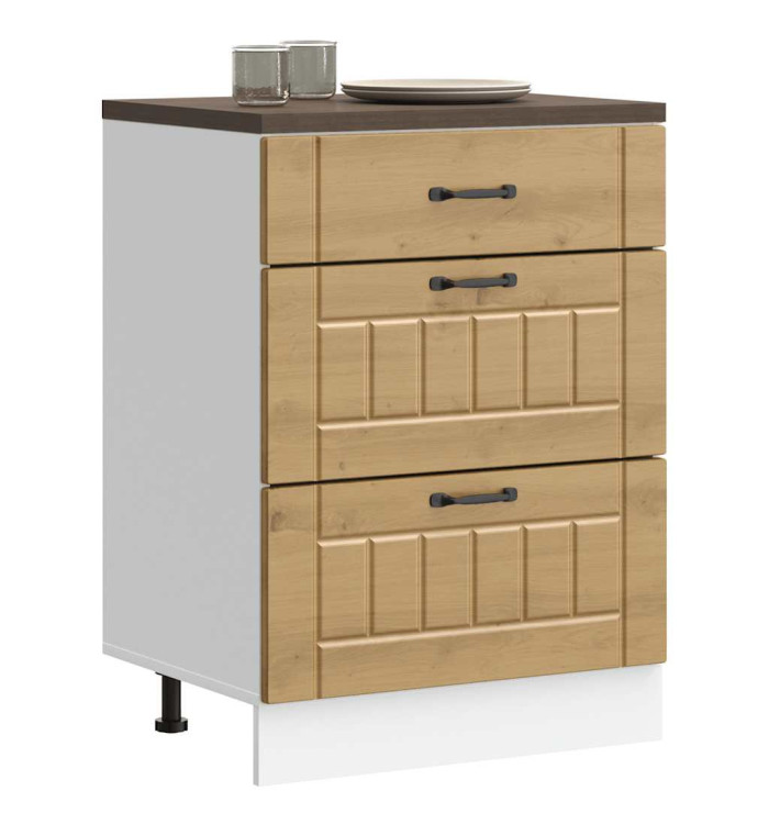 Armoire de cuisine Lucca chêne artisanal bois ingénierie | Mobilier & Déco