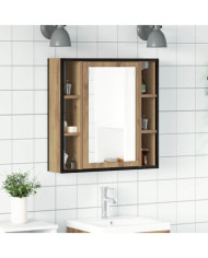 Armoire à miroir salle de bain chêne artisanal bois ingénierie | Mobilier & Déco
