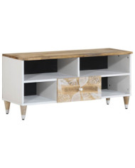 Meuble TV 100x33,5x46 cm bois massif de manguier | Mobilier & Déco